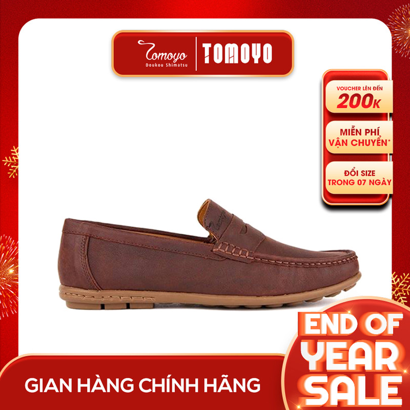 SIÊU SALE 6.6 | Giảm 30% đơn 199k - GIÀY LƯỜI NAM ĐẾ MAY TOMOYO TMN07402