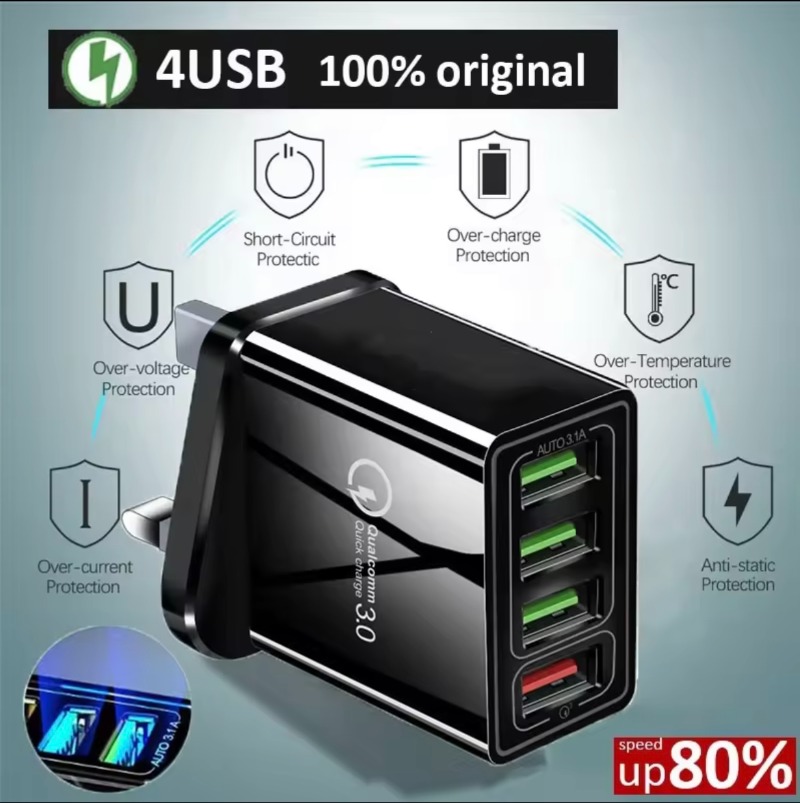 Qc3.0 sạc nhanh 3.1A thiết bị sạc nhanh 4 cổng USB USB sạc nhanh cắm