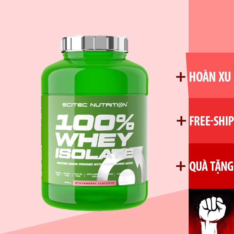 Scitec Whey Protein Isolate  - Sữa Tăng Cơ Không Tăng Mỡ 2kg - Chính Hãng - Muscle Fitness