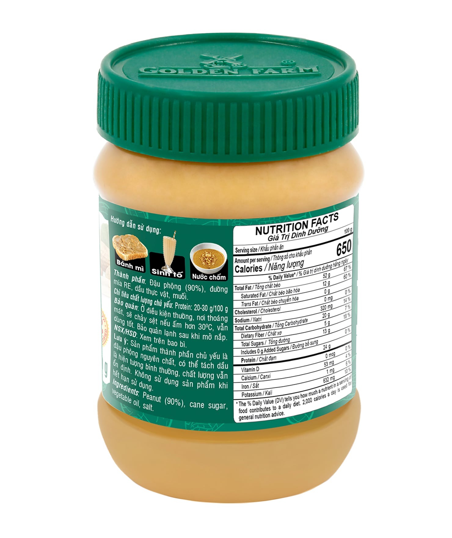 Bơ đậu phộng mịn Golden Farm