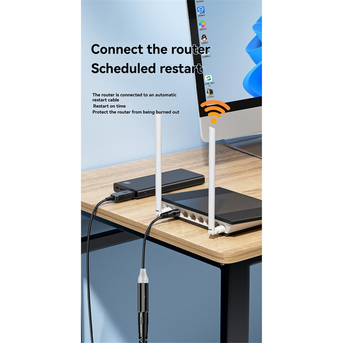 Router Automatic Restart Cable Suoumwa 72-Hour Auto Restart Cable For ...