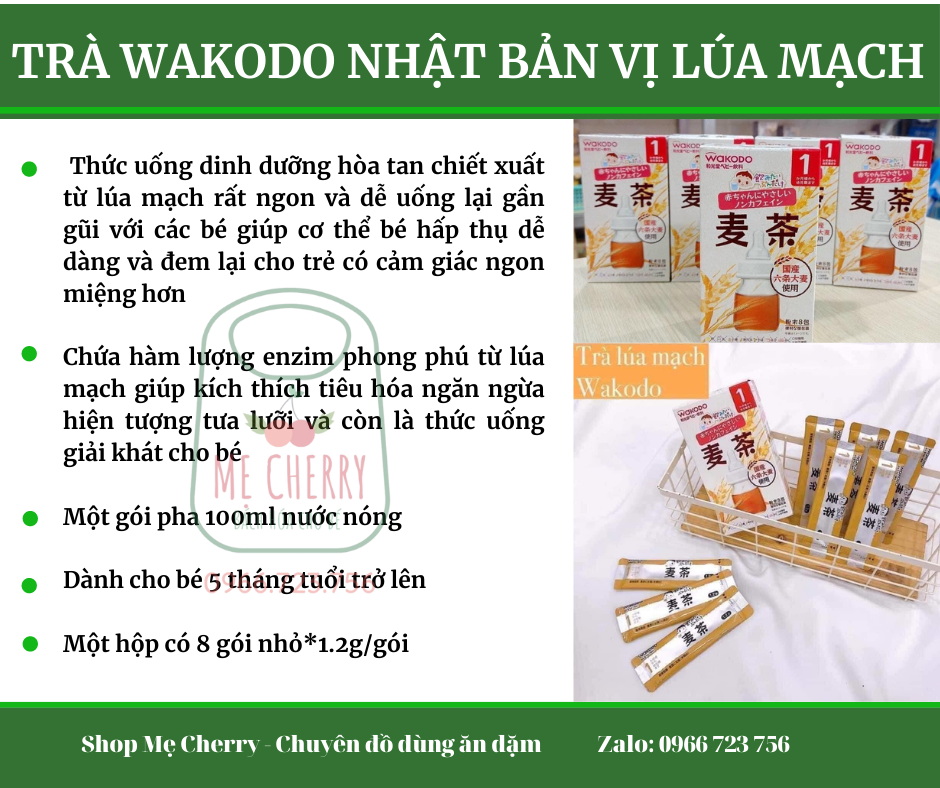 Trà Wakodo Nhật Bản Cho Bé Từ 5 Tháng
