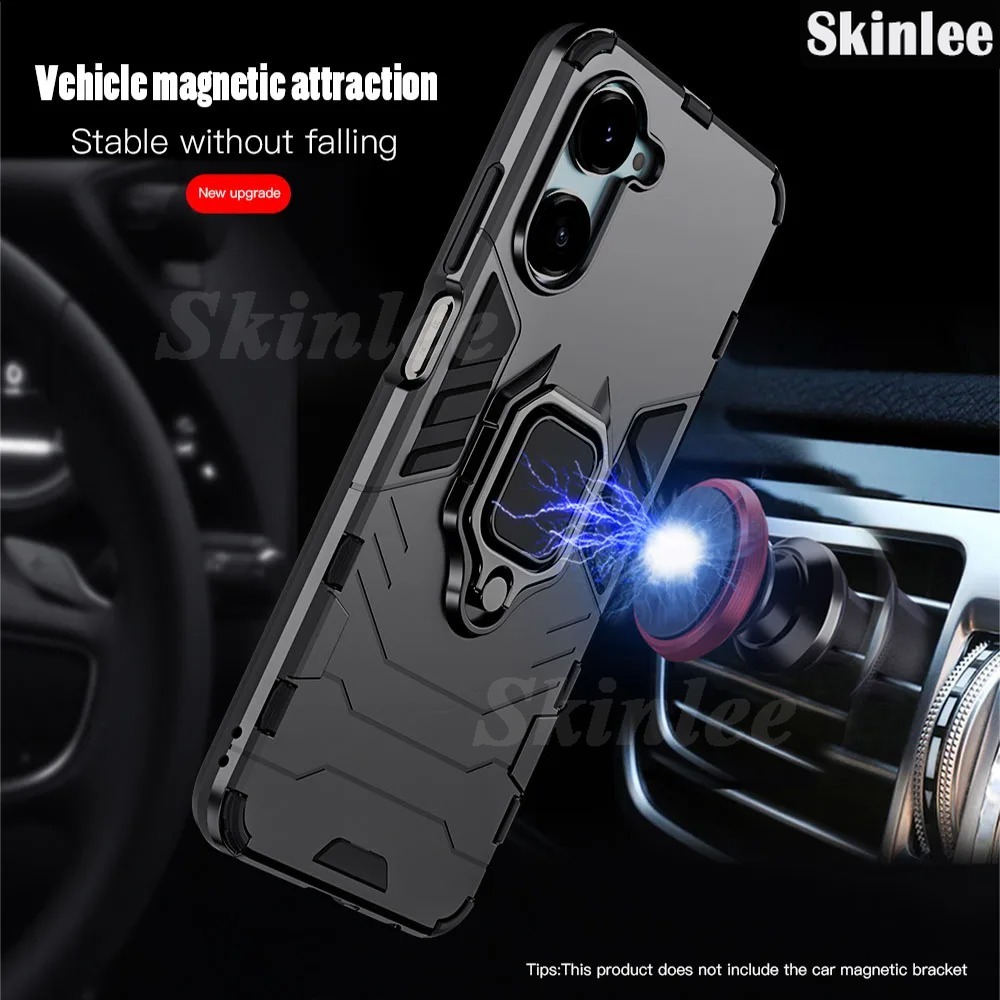 Phone case For Vivo Y18 Y03 Y28S Back cover Shockproof Armor Bumper Stand with Holder Ring Cover casing For VIVO Y28S Y18 Y03 Cover cases.