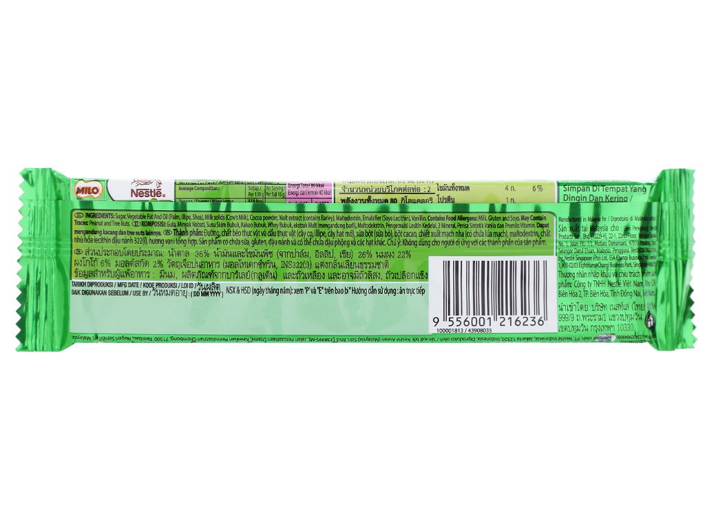 Kẹo Socola Milo Chocobar 30g