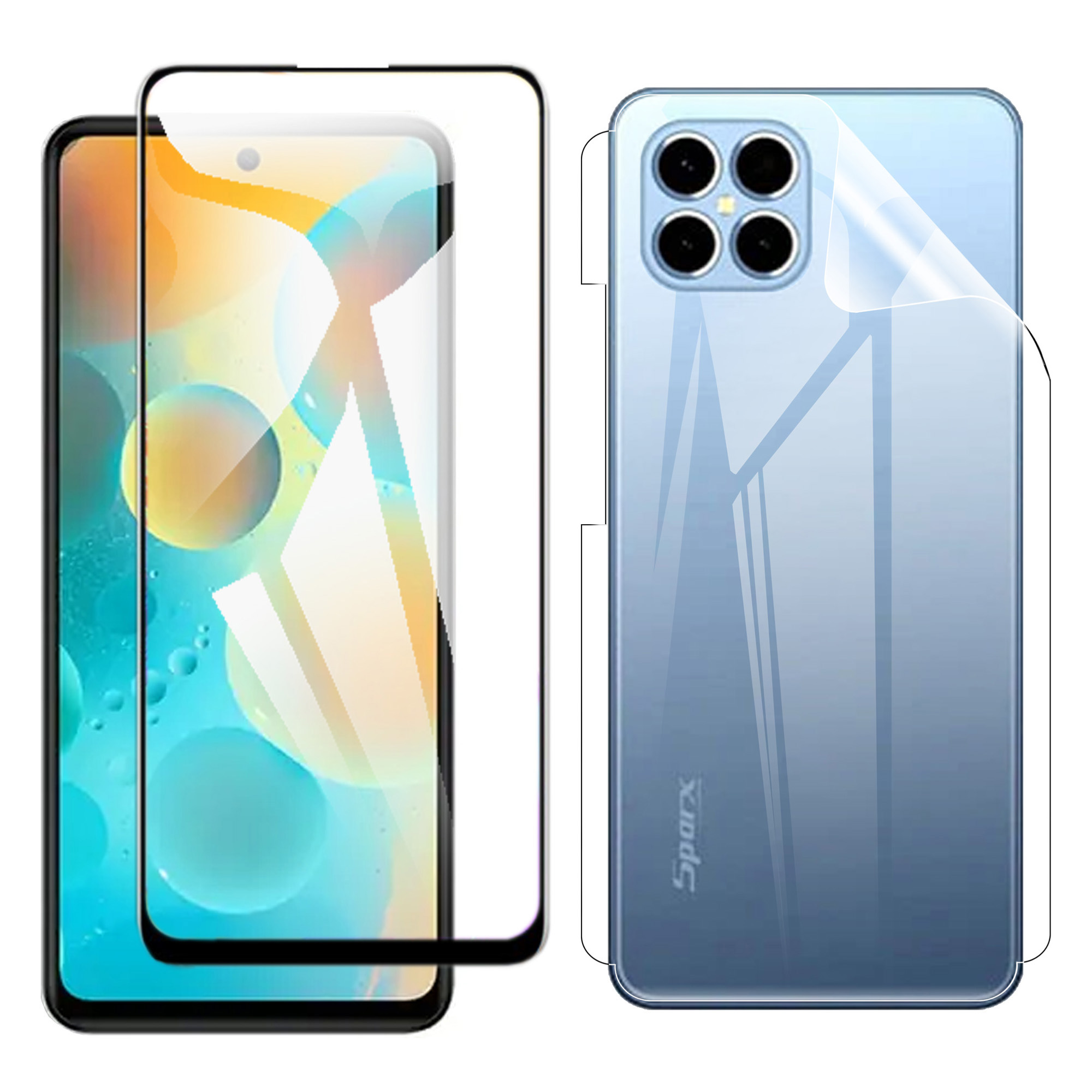 Sparx Ultra 11 Full Black 5D/6D/10D/11D/21D Tempered Glass Screen ...