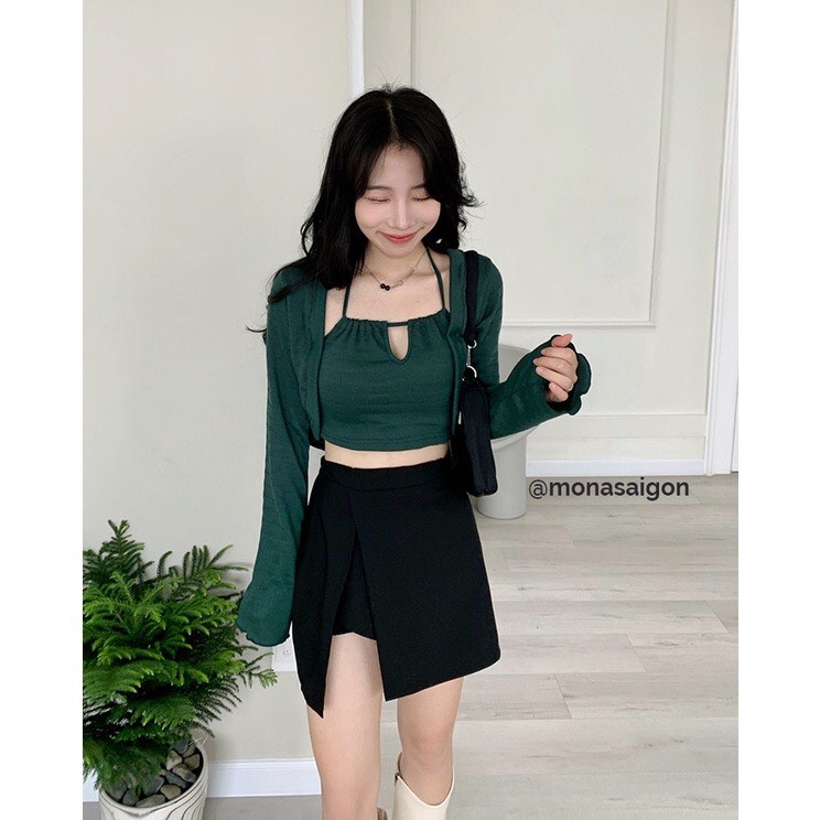 [VOUCHER 12%/149K] Set áo cardigan MONÁ - PEA