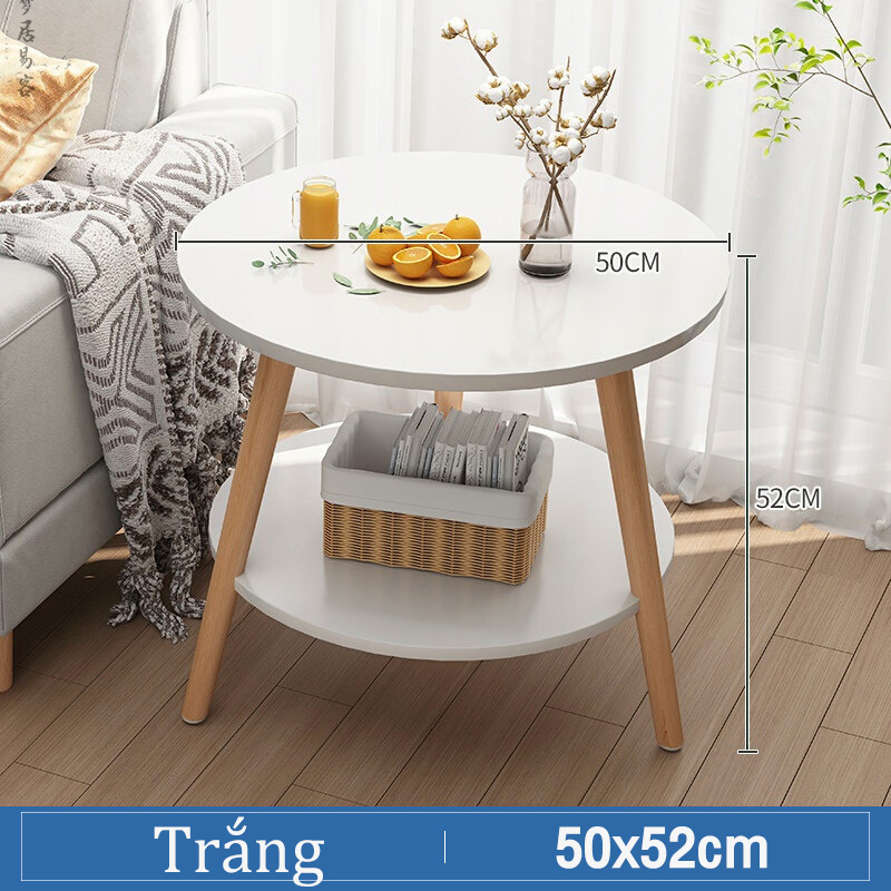BOHO Bàn trà sofa hình tròn, nhiều kích thước và chiều cao