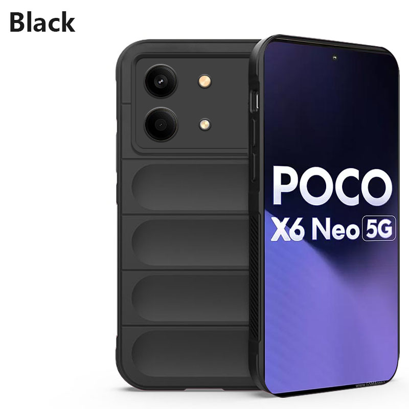 Tokifu For Xiaomi Pocophone X6 Neo Illusionary Shield Silicone Soft Shell Anti-fall And Shock-absorbing Protective Phone Case.
