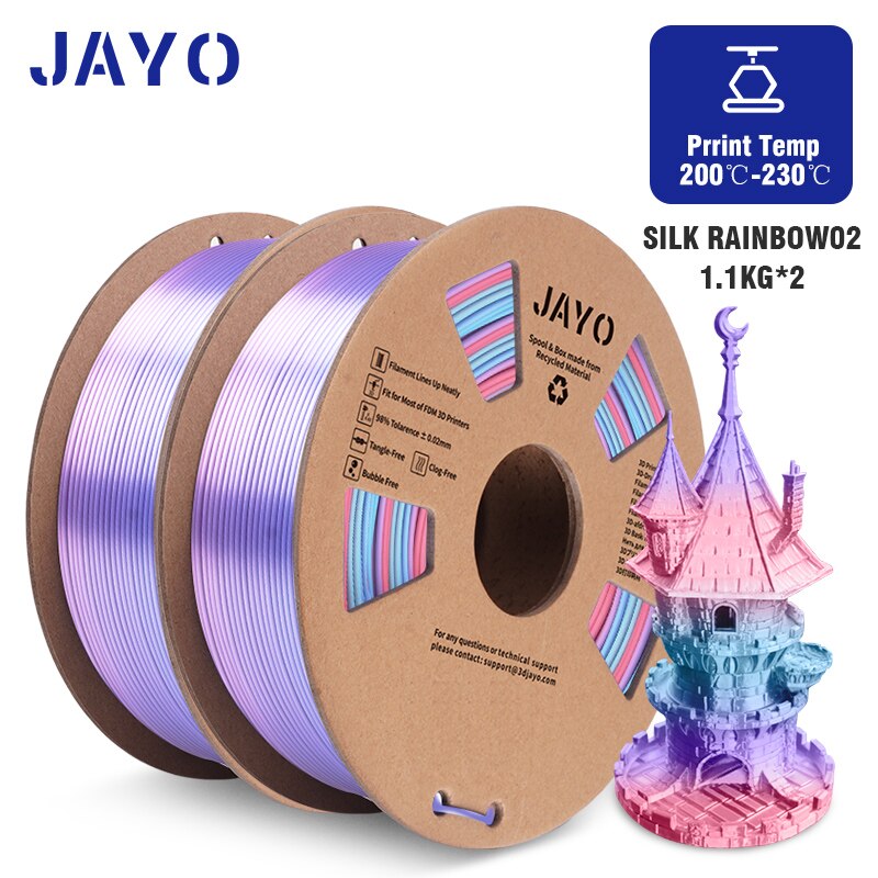 3D Filament PLA Silk 1.1kg, Copper, Jayo
