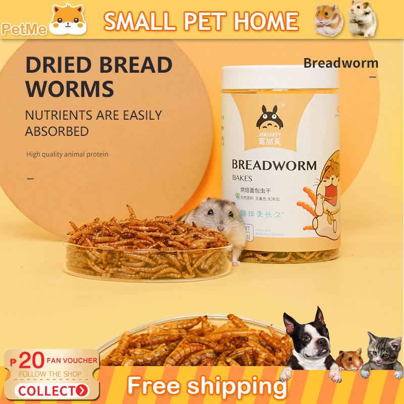 PetMe Dried Mealworms for hamsters 200g Small Pet Hamsters Food