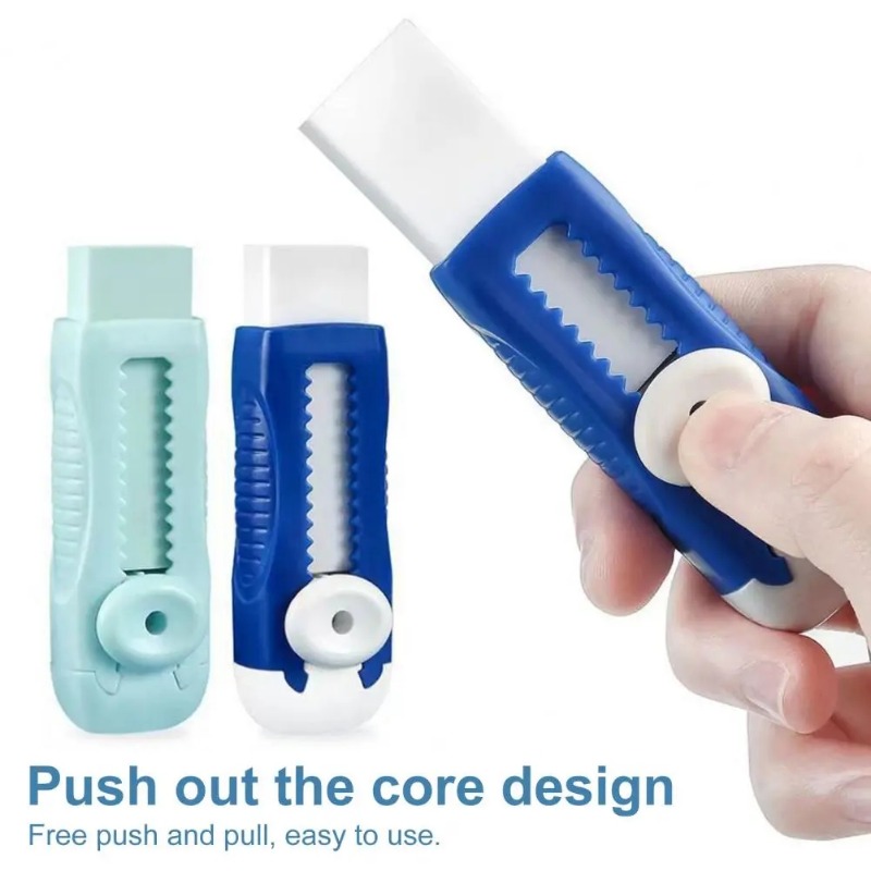 Trẻ em của Push-Pull tẩy sáng tạo căng ra Tẩy bút chì có thể thay thế lõi Push-Pull thiết kế Tẩy bút chì công cụ trẻ em học văn phòng phẩm quà tặng