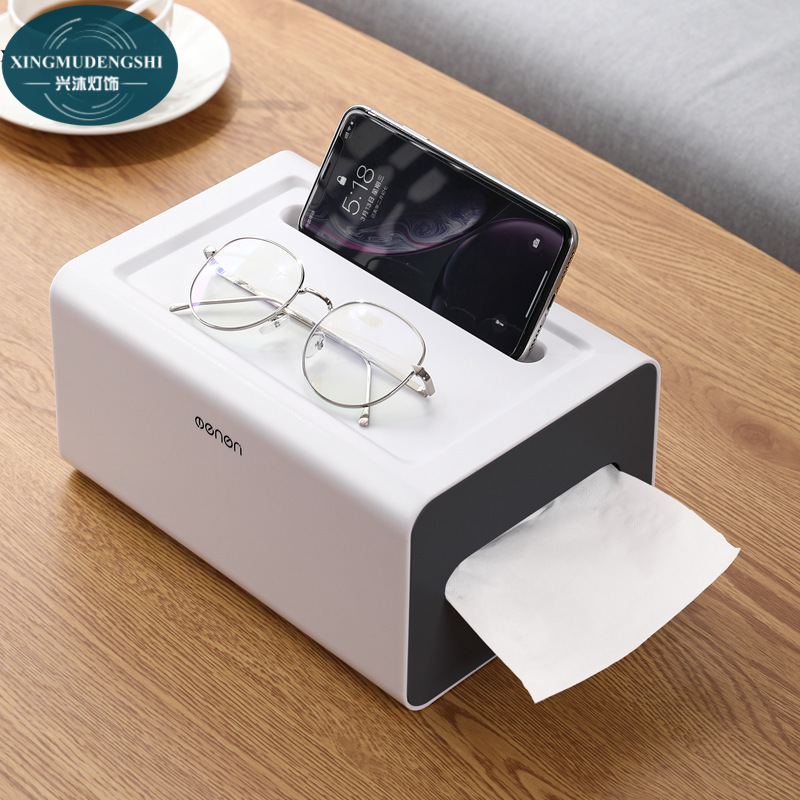 Desktop tissue box, multifunctional creative storage box, home living room coffee table, paper drawer, Plastic,simple,mini desktop small trash can