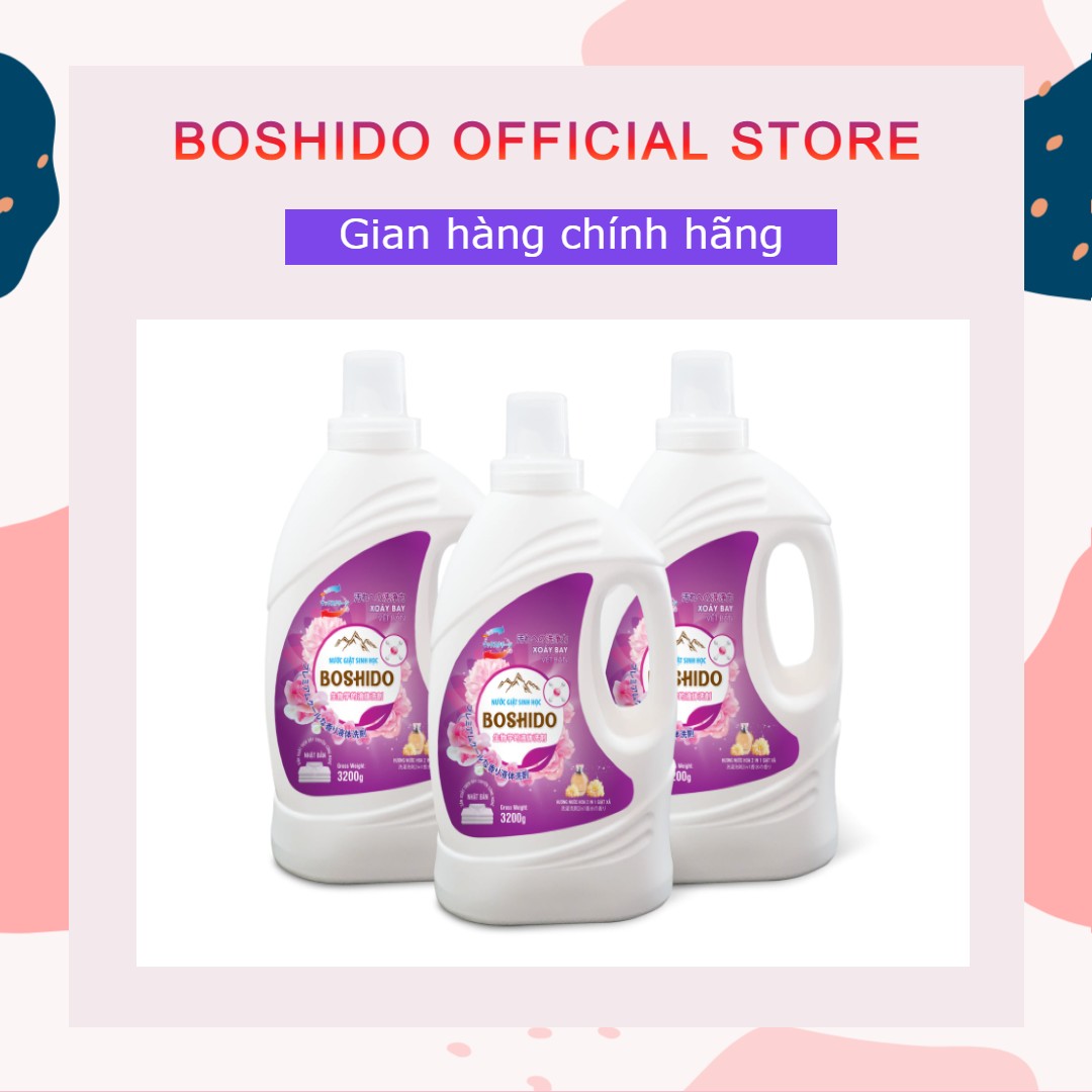 Combo 2 can x 3,2 lít nước giặt sinh học boshido công nghệ nhật bản
