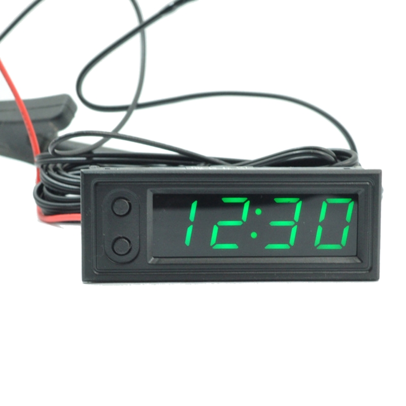 12V High-precision Clock Car Temperature Voltage Monitor Panel Meter