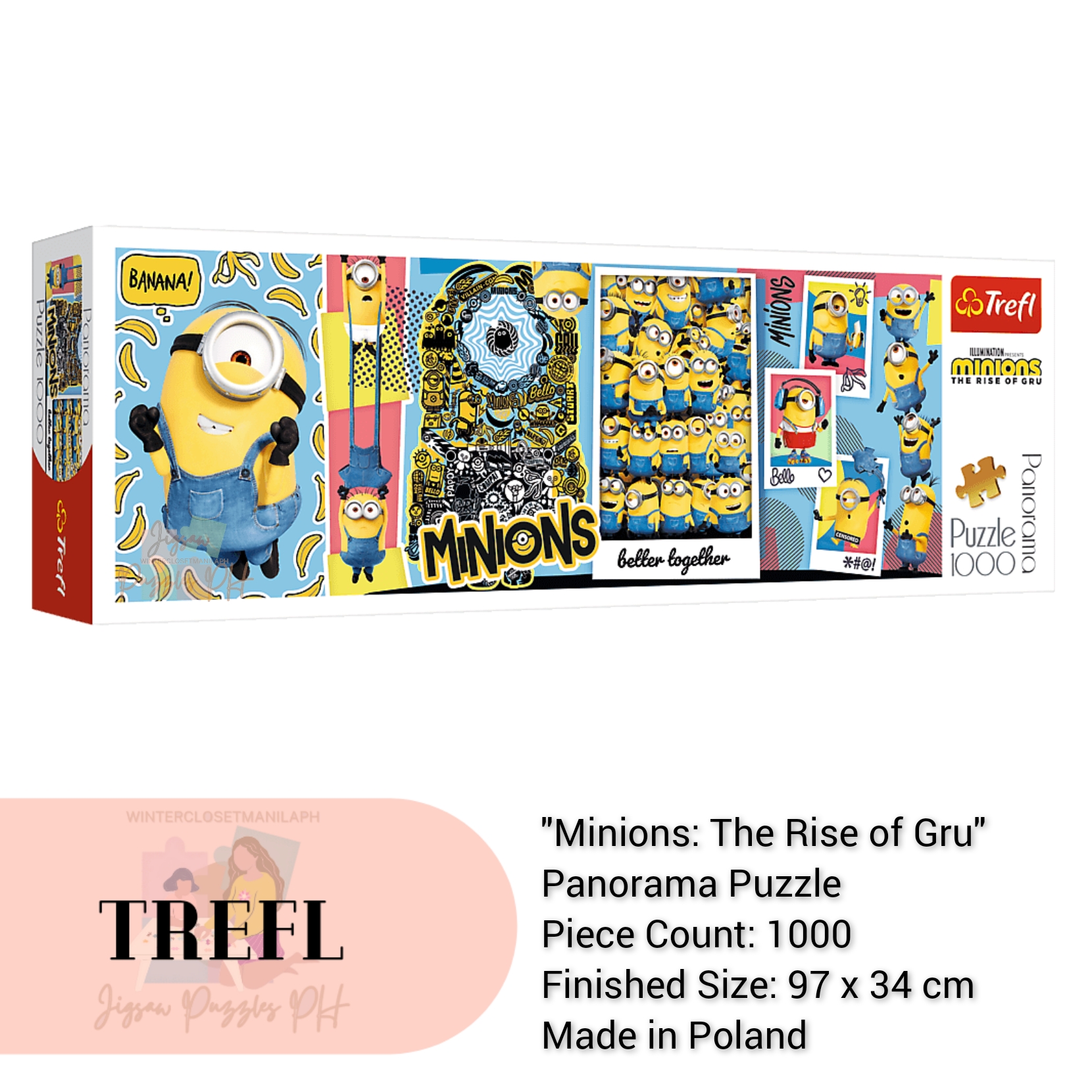 Puzzle 1000 Pièces Panorama Minions 2, Neuf Sous Blister, Marque Générique