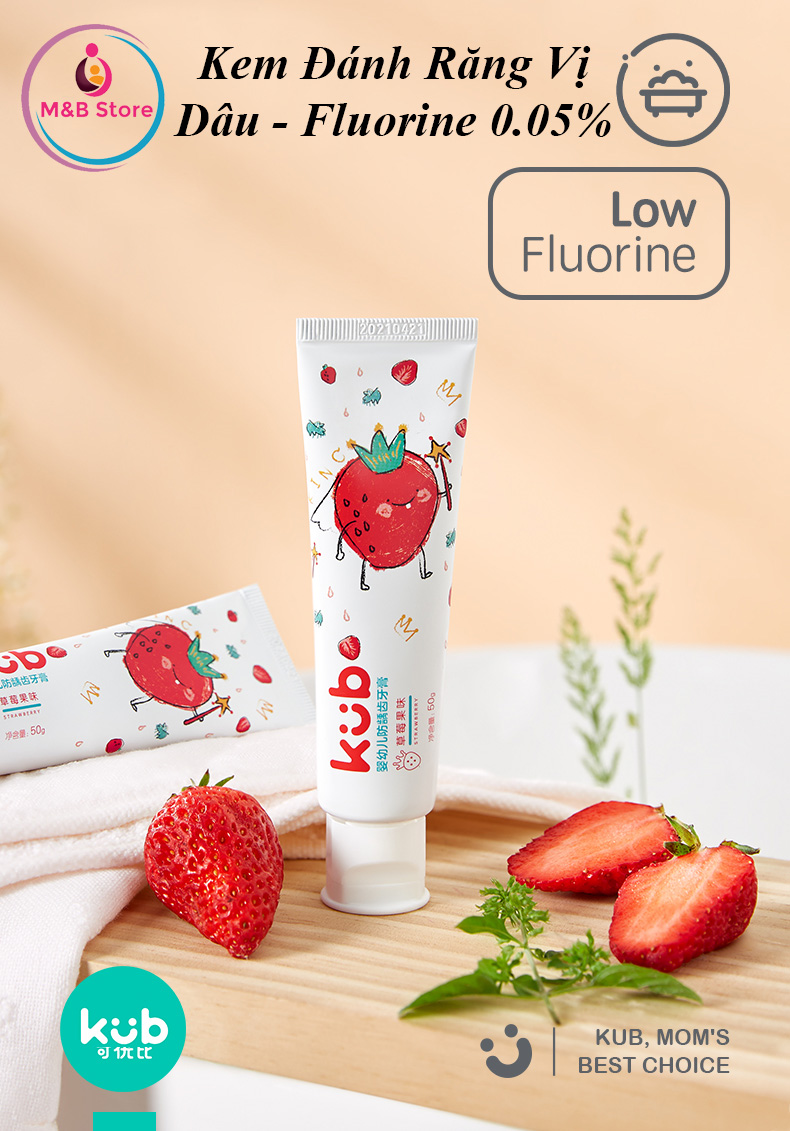 Kem Đánh Răng Cho Bé, Flo Thấp 0.05%, Tuýp 50g - KUB