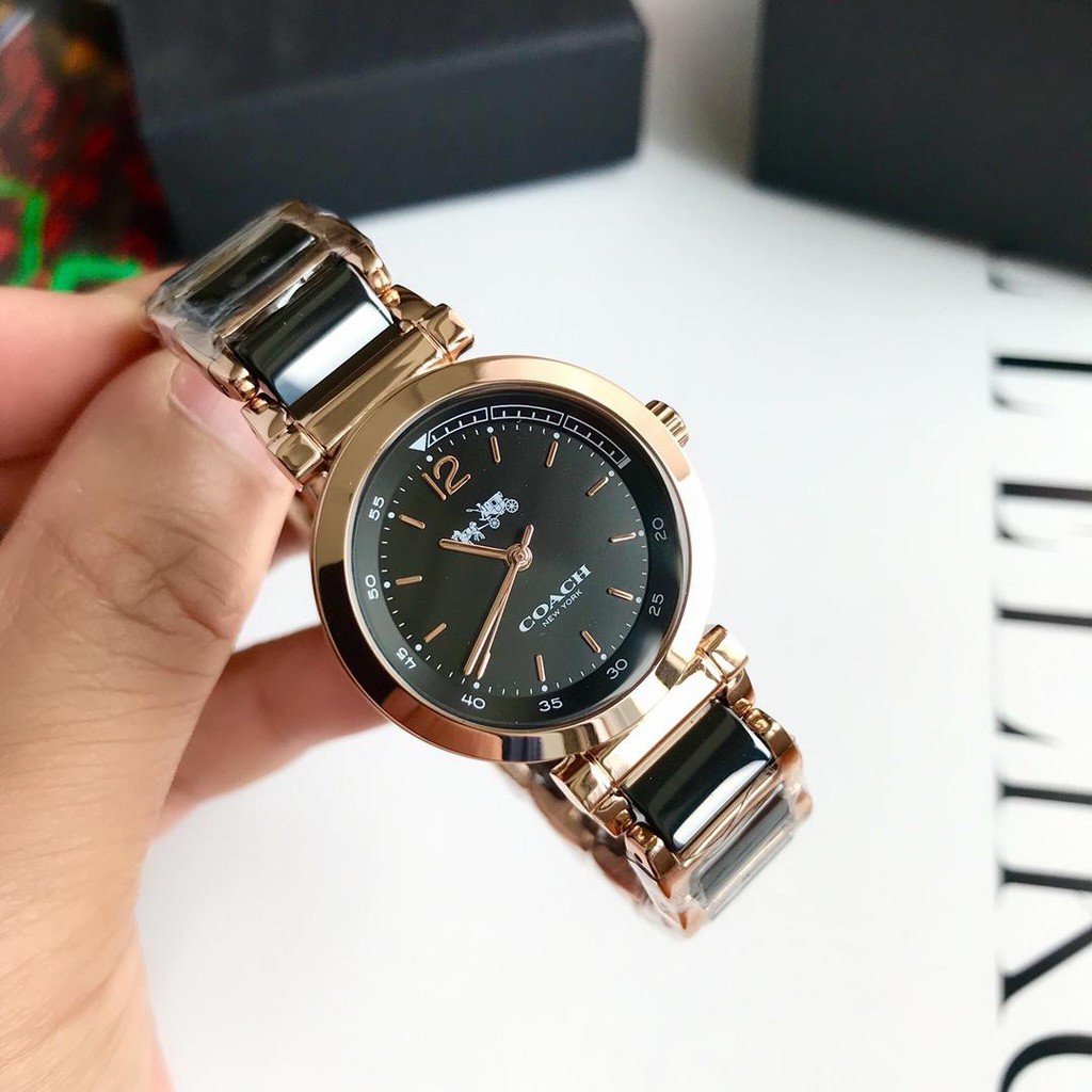 Coach Women's 1941 Sport Ceramic Two Tone Women Ladies Watch Jam