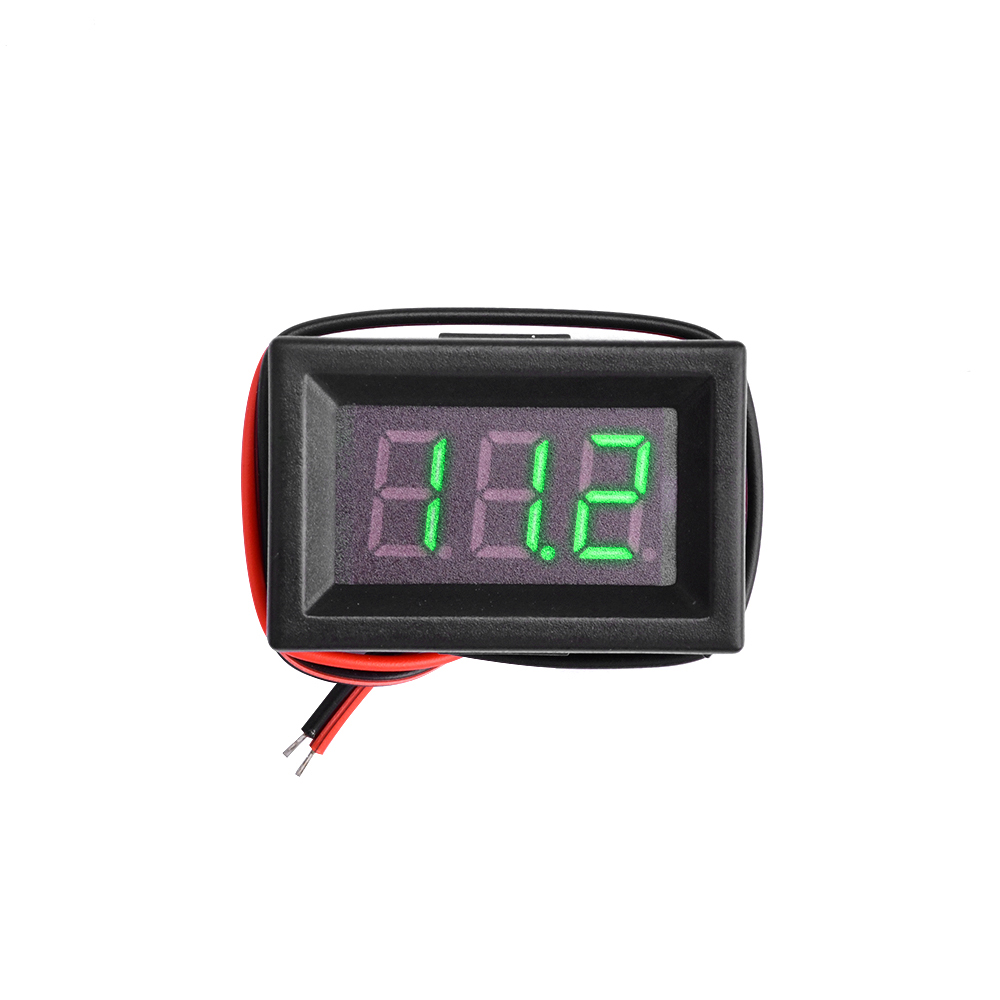 Dipprun 0.36 inch dc 30v digital voltmeter voltage tester gauge led display 3-wire volt meter for car motor panel mount