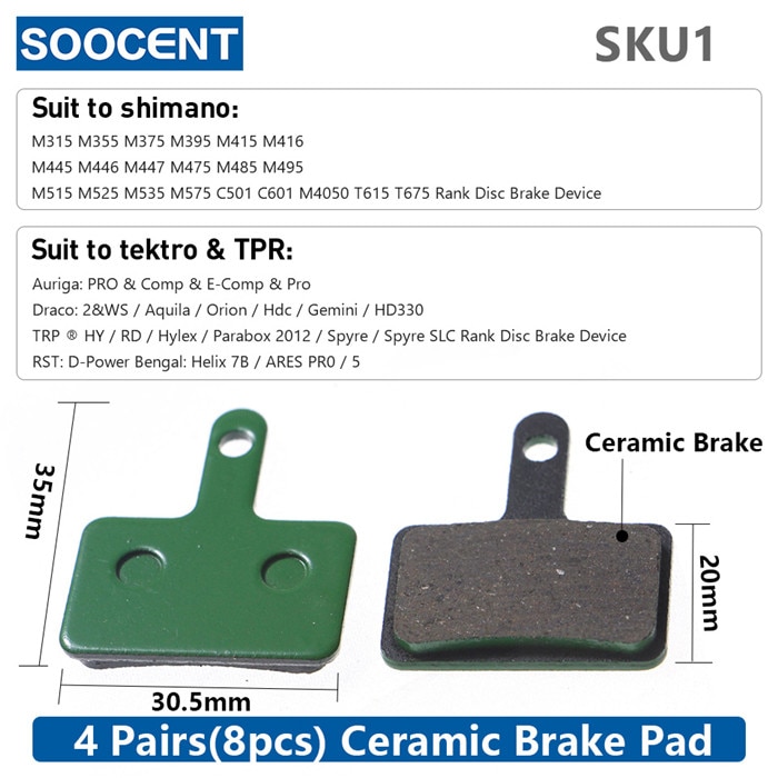 4 pair mtb bicycle hydraulic disc ceramics brake pads for shimano sram avid hayes magura cycling bike part accessories