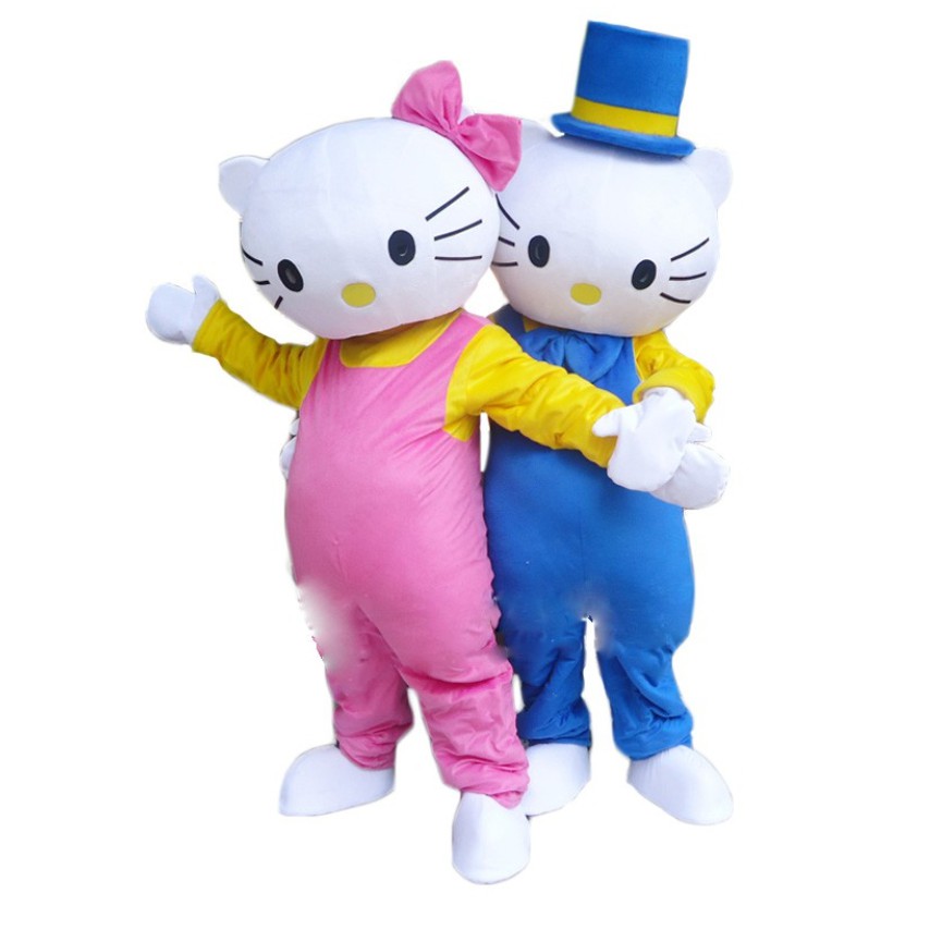 WGB New Hello Kitty Mascot Costume cat Mascot Costume cosplay mascot costume