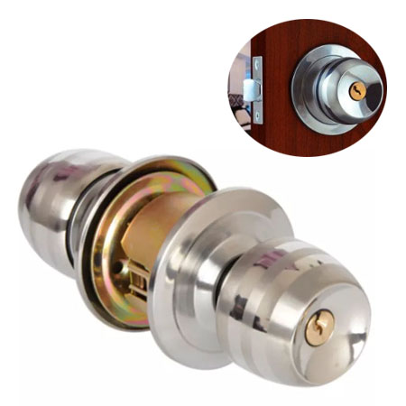 Premier Lock Stainless Steel Entry Door Knob Combo Lock Set with