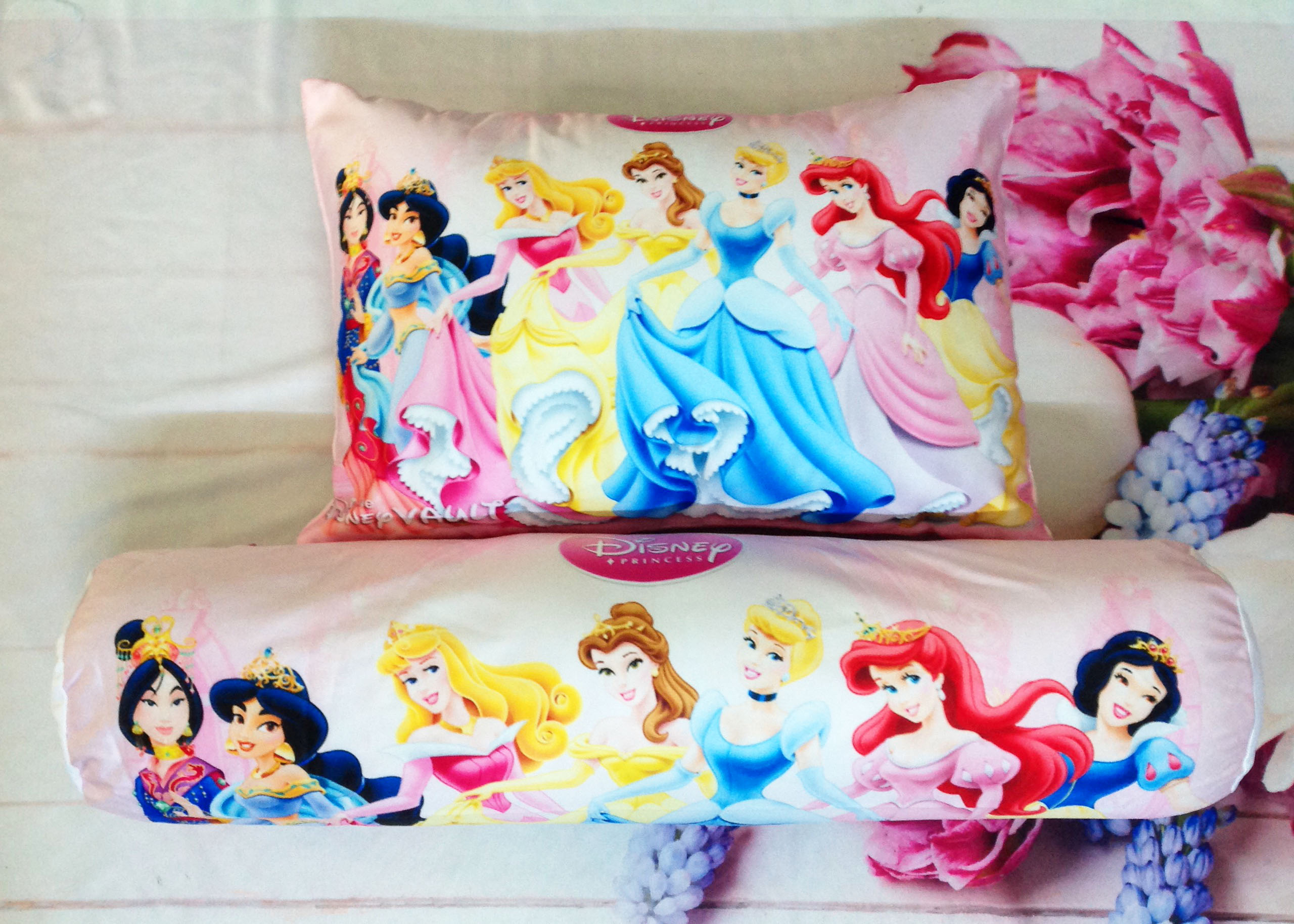 Vỏ gối và chăn Disney Princess hồng (bán lẻ từng món)