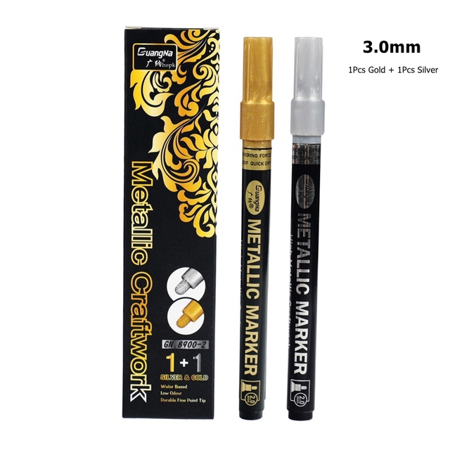 Glitter Silver Fabric Pen Silver Glitter Fabric Marker Metallic