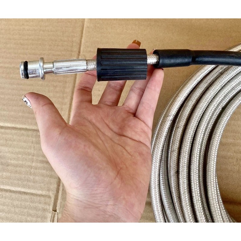 Dây rửa xe 20m dây xịt rửa dùng cho máy rửa xe mini (ren 22mm)