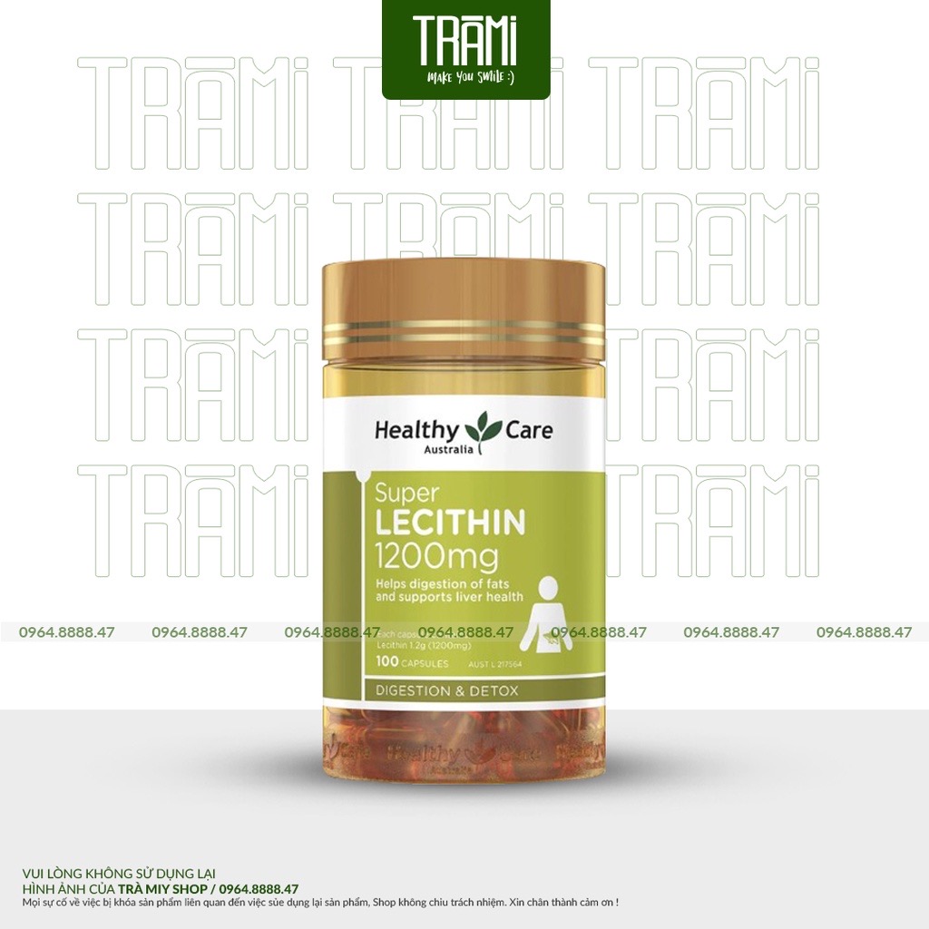 Viên uống mầm đậu nành healthy care super lecithin 1200mg 100 viên.