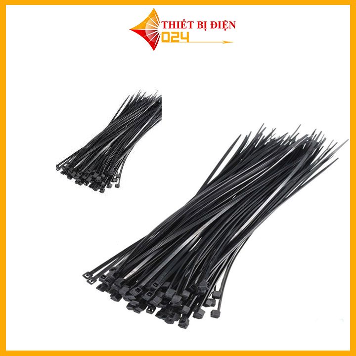 Gói 1000pcs dây thít đen 3x150mm
