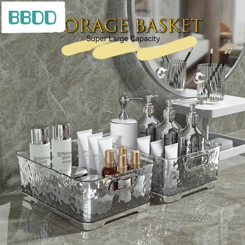 Máy tính để bàn mỹ phẩm lưu trữ hộp trong suốt giỏ ký túc xá mặt nạ đồ ăn nhẹ tạp giá lưu trữ lưu trữ giỏ