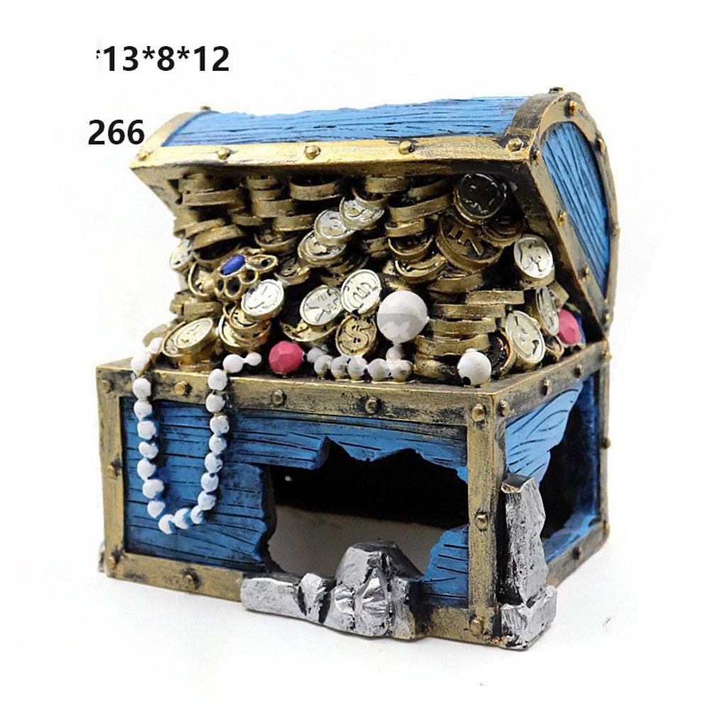 Tiểu cảnh rương kho báu trang trí hồ cá, bể cá, chậu cây, tiểu cảnh terrarium