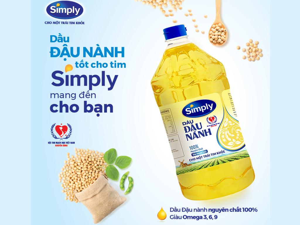 Dầu Ăn Đậu Nành Simply Chai 2L