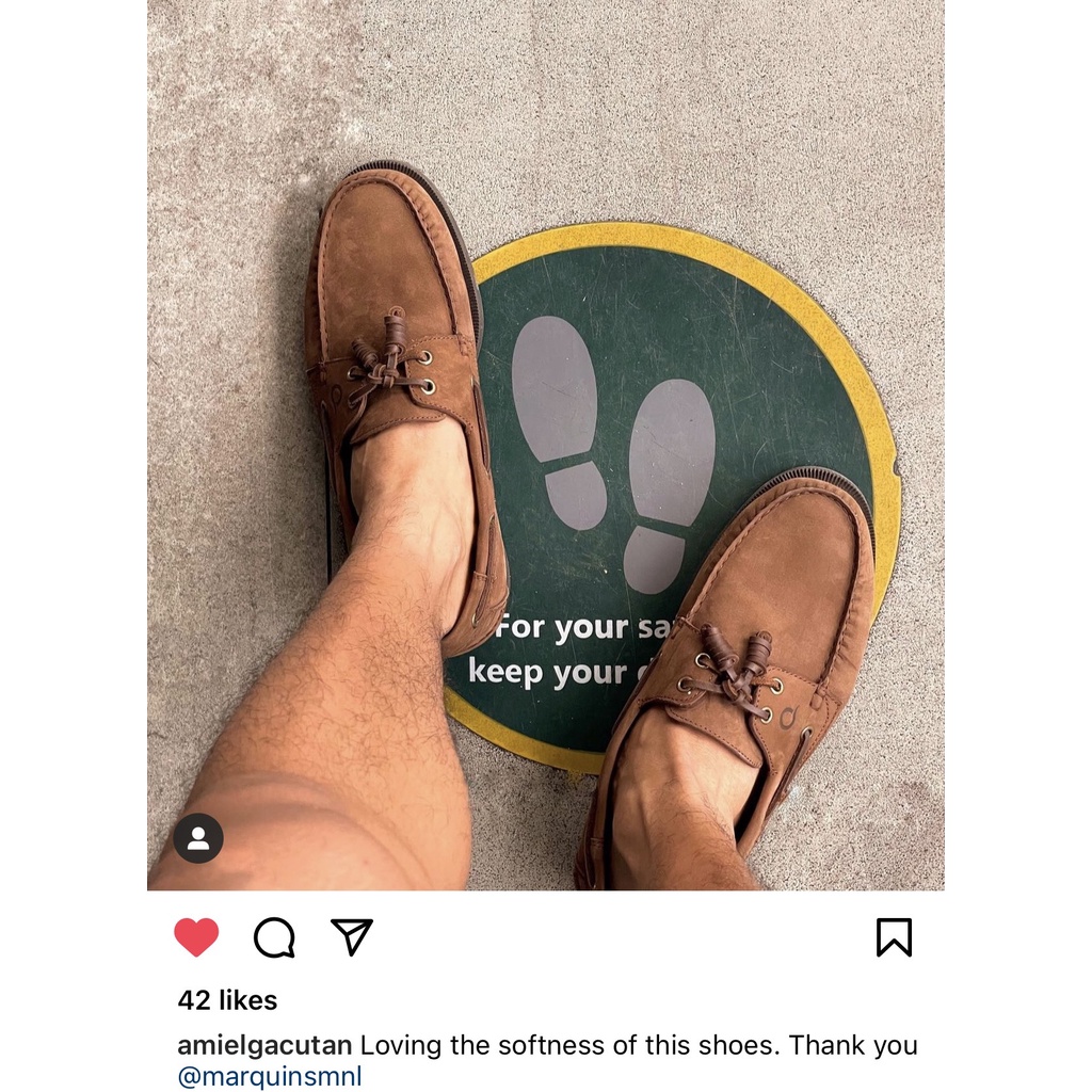 Marquins Genuine Leather Boat Shoes for MEN Umber Brown (30