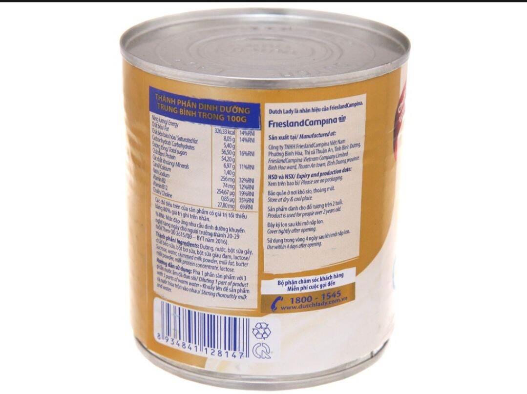 Sữa đặc Cao Cấp Dutch Lady - Lon 380gr