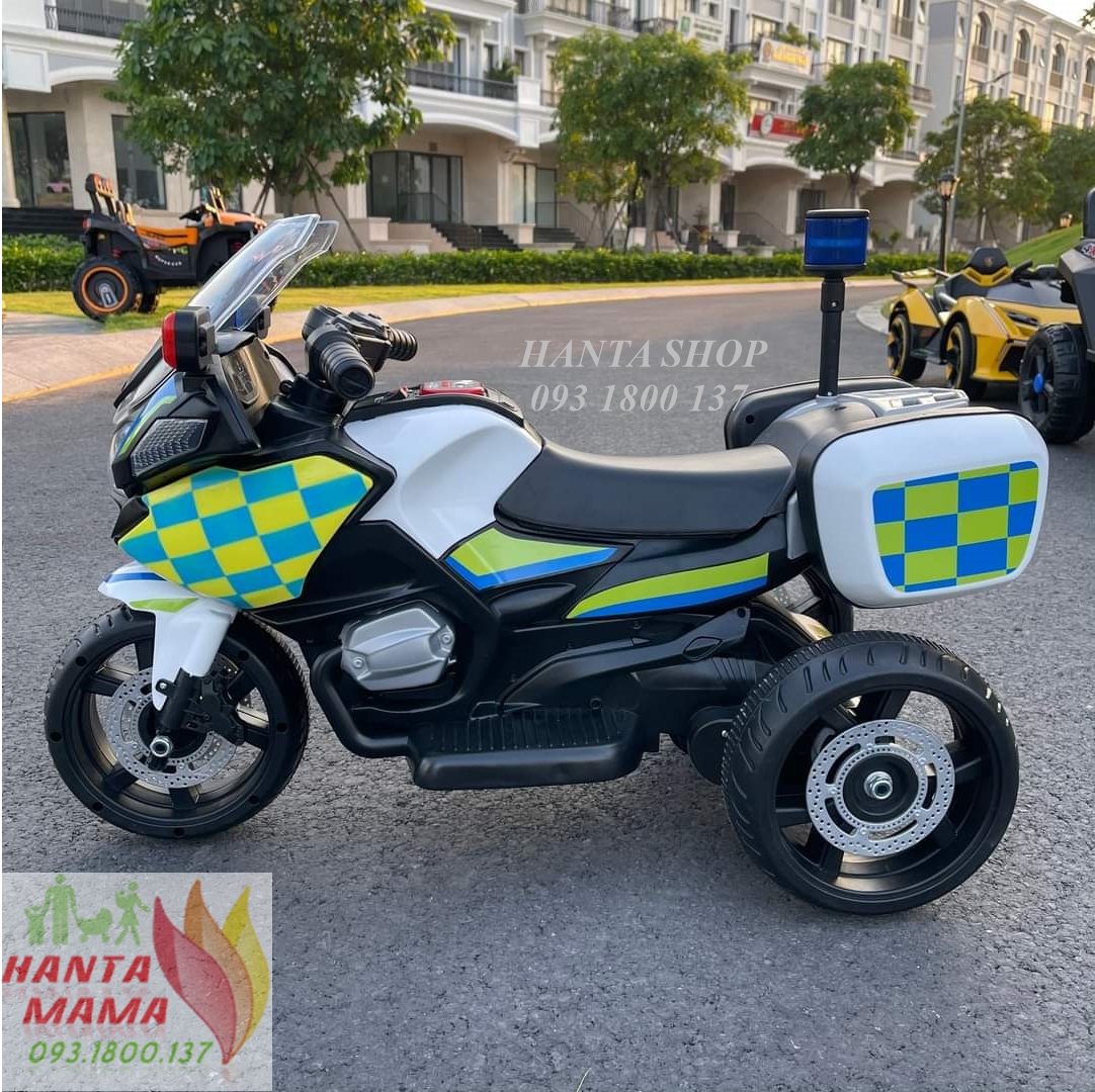 Xe Moto Điện Cảnh Sát, Xe Máy Cảnh Sát Cho Bé