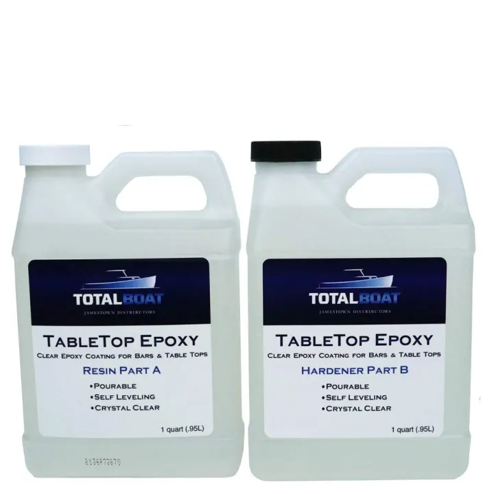 Totalboat Epoxy Resin Crystal Clear 2 Quart Epoxy Resin Hardener Kit For Bar Tops Table Tops Countertops Pro Epoxy Coating For Wood Concrete Art Lazada Singapore