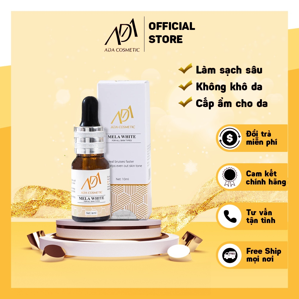 Serum Căng Bóng Mờ Thâm-Mela White-Ada Group- 10Ml