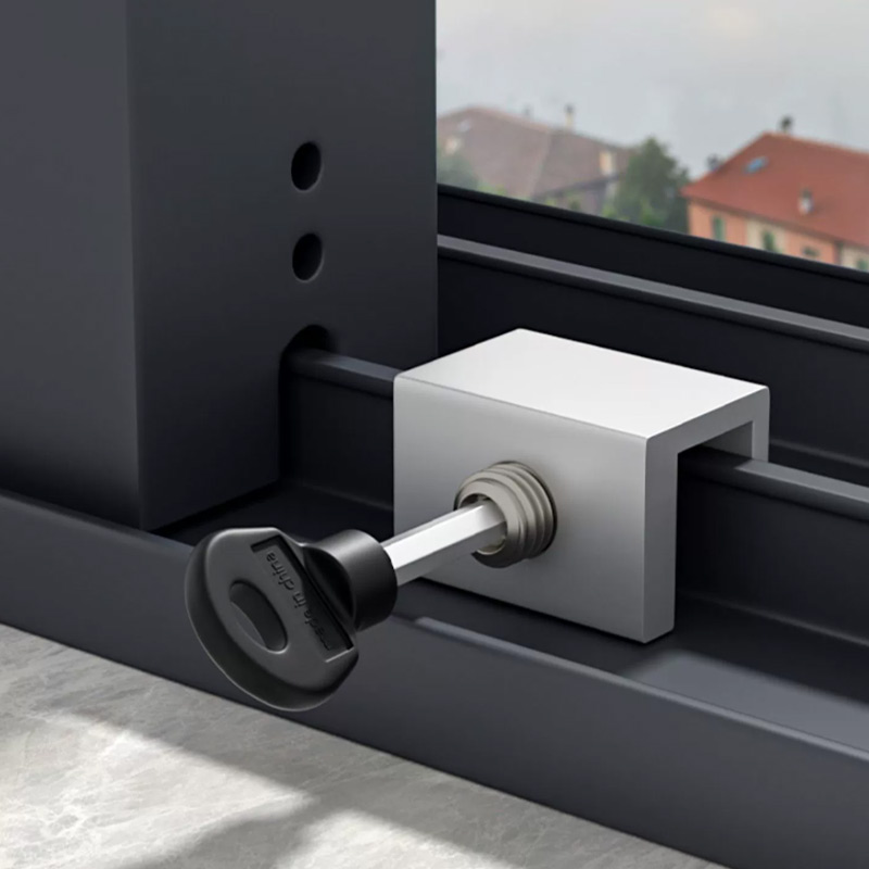 Window Locks Locator Adjustable Sliding Lock Stopper Clips Security