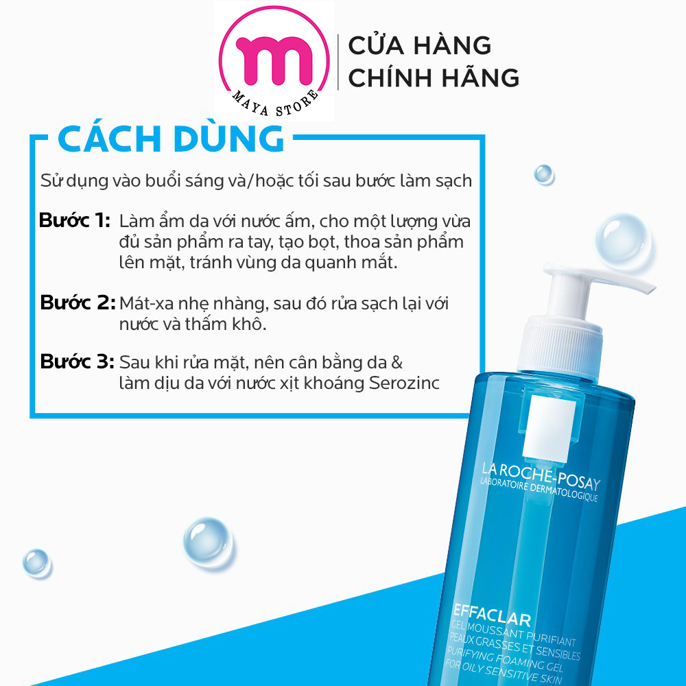 Sữa Rửa Mặt La Roche Posay Cho Da Dầu Mụn 50ml - 400ml