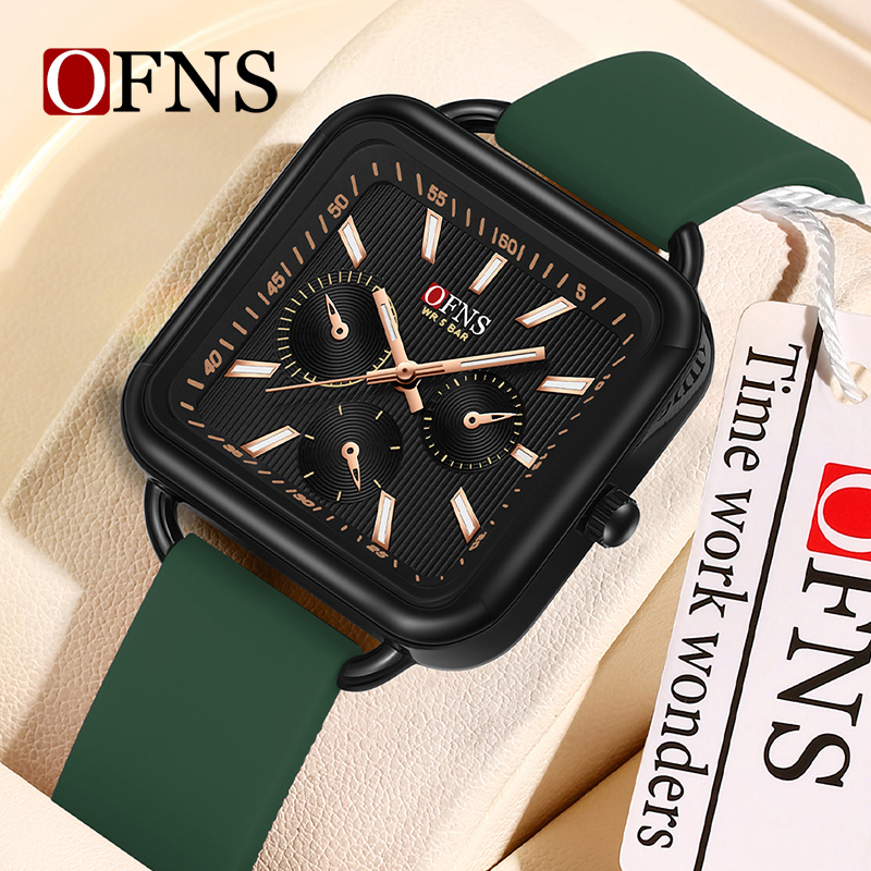 OFNS Business and Leisure Quartz Multi functional Timing Watch Waterproof Night Light Women's Watch NS7503-3.