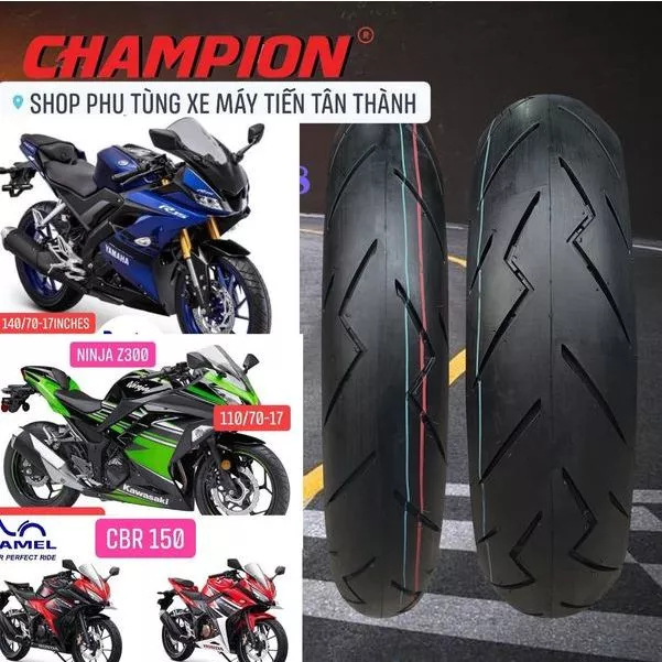 VỎ LỐP CHAMPION GAI SHR-78 (XE MÁY 50CC-155CC ) & (MOTO 175CC-600CC) 17 INCHES