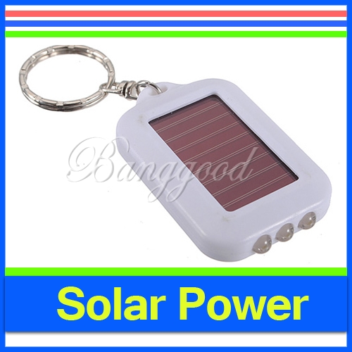 Solar Led With Keychain Mini 3 Durable LED Computers Solar Power Rechargeable Flashlight ...
