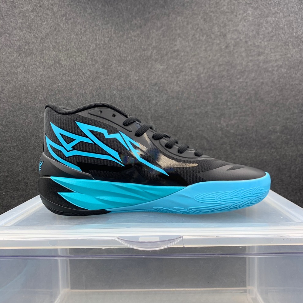 blue and black lamelo ball shoes