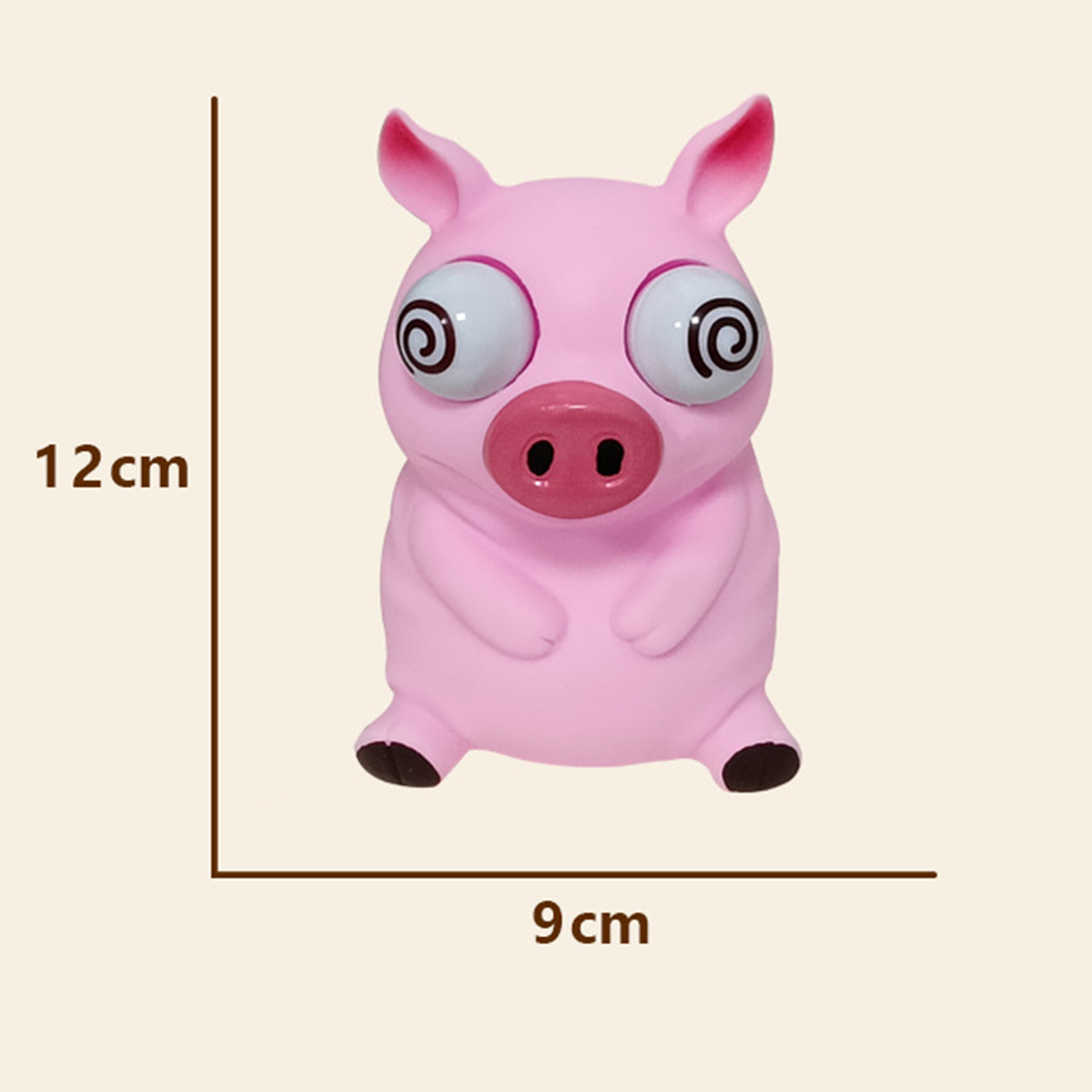 microgood Pink Pig Toy Fun Decompression Plastic Attract Attention Comfortable Hands Feeling Pink Pig for Kids