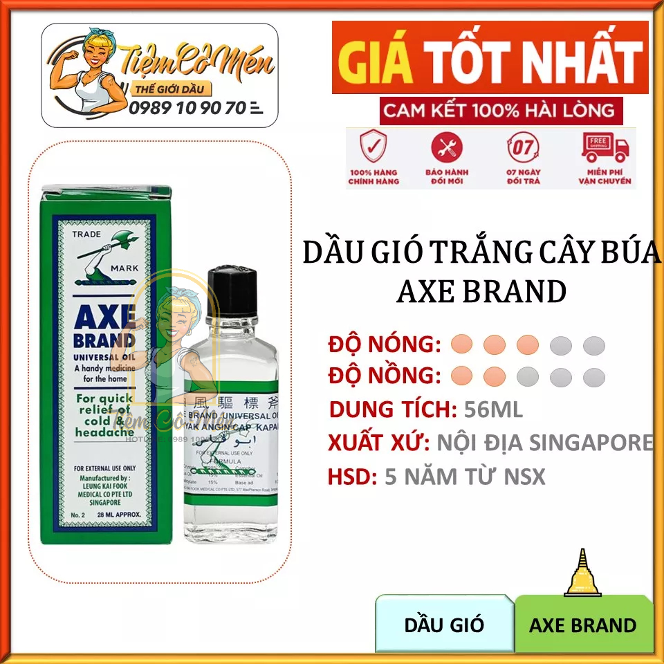 Dầu cây búa - dầu gió trắng axe brand medicated oil - minyak angin cap kapak 56ml chuẩn hàng nội địa