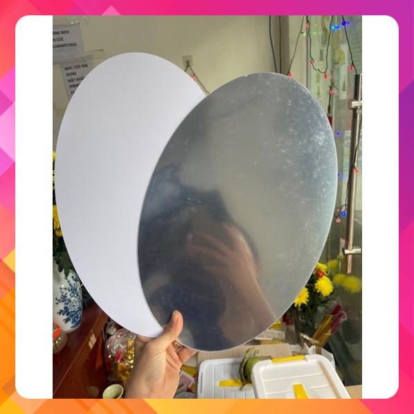 Gương dẻo dán tường mẫu tròn size 20*40cm