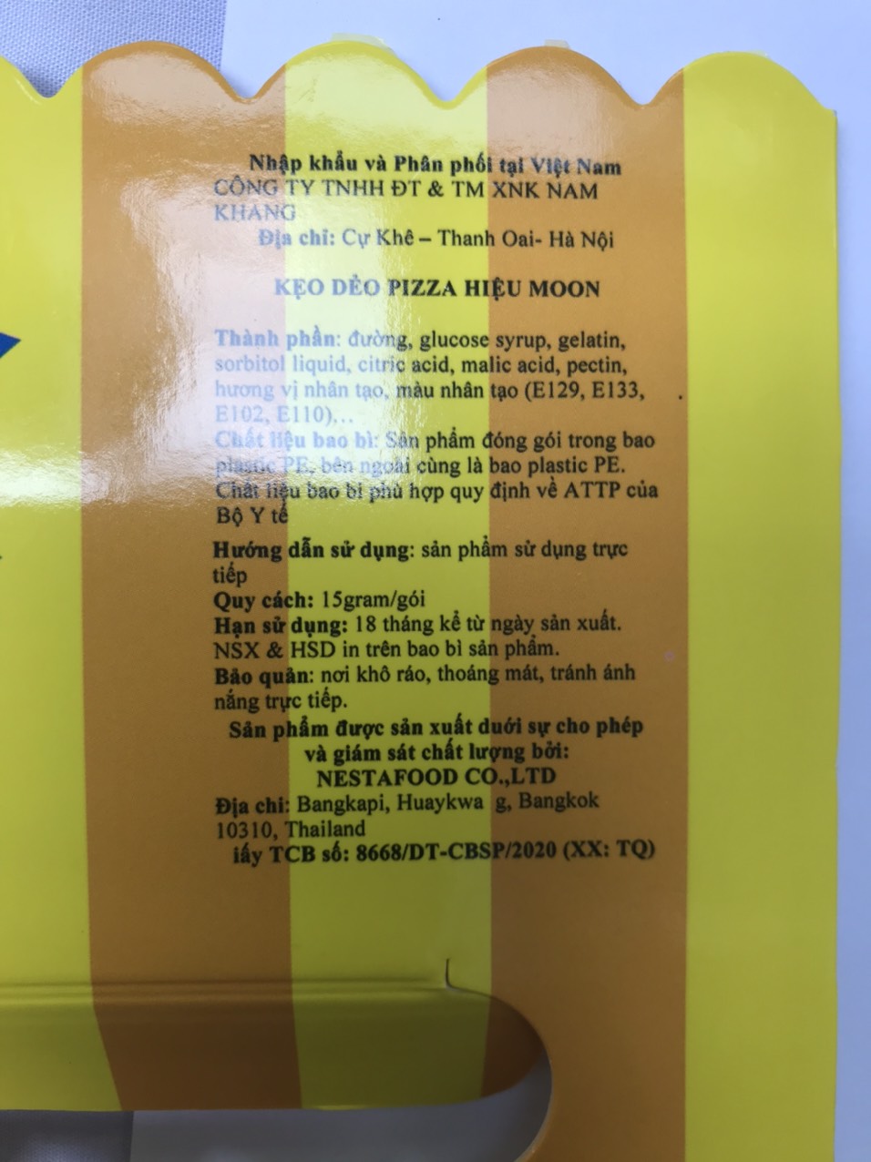 Kẹo Dẻo Pizza Moon Gummy Candy Pizza (Dây 12 gói x 15g)