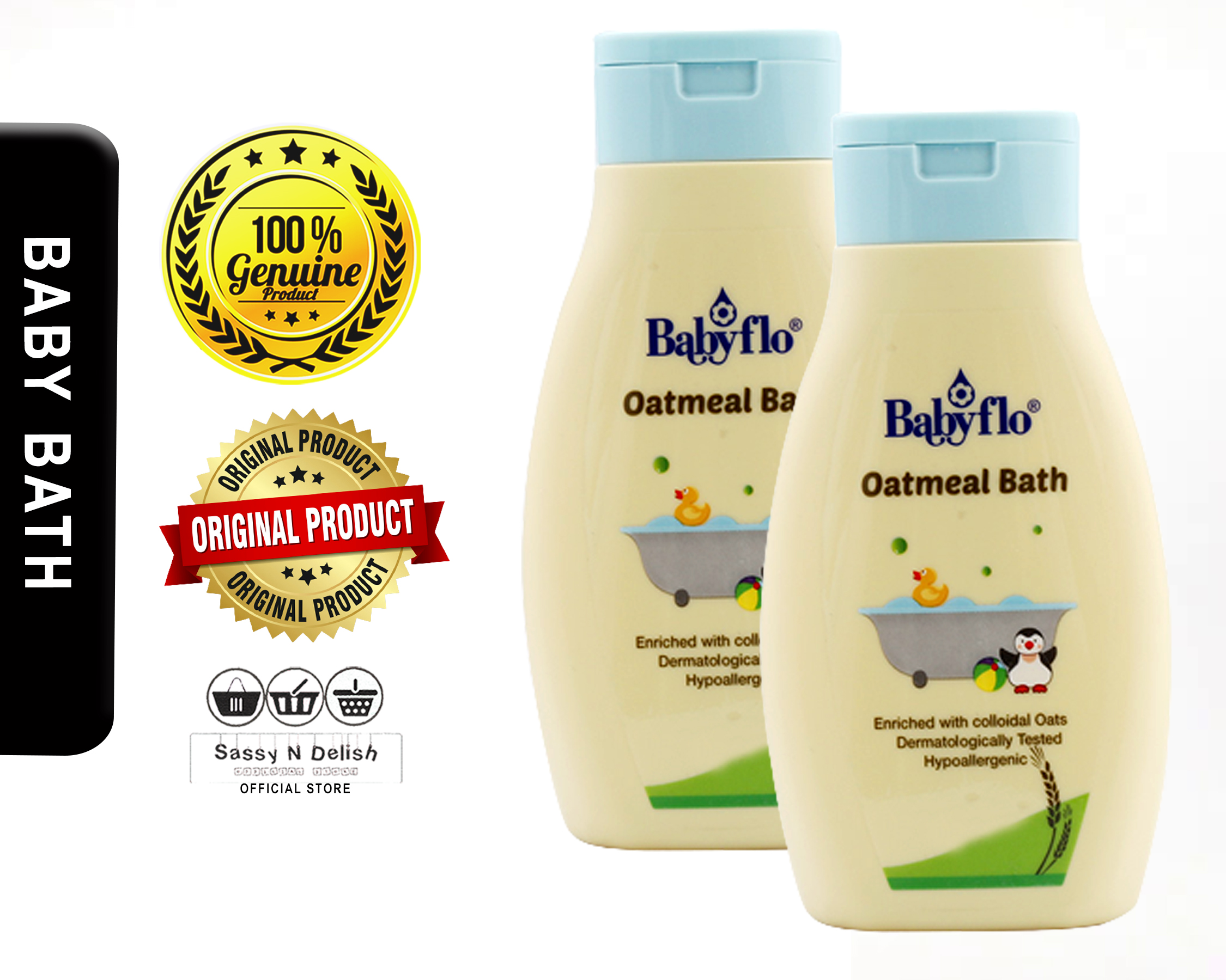 Babyflo Oatmeal Bath (Enriched with Collodial Oats) 200ml Set of 2
