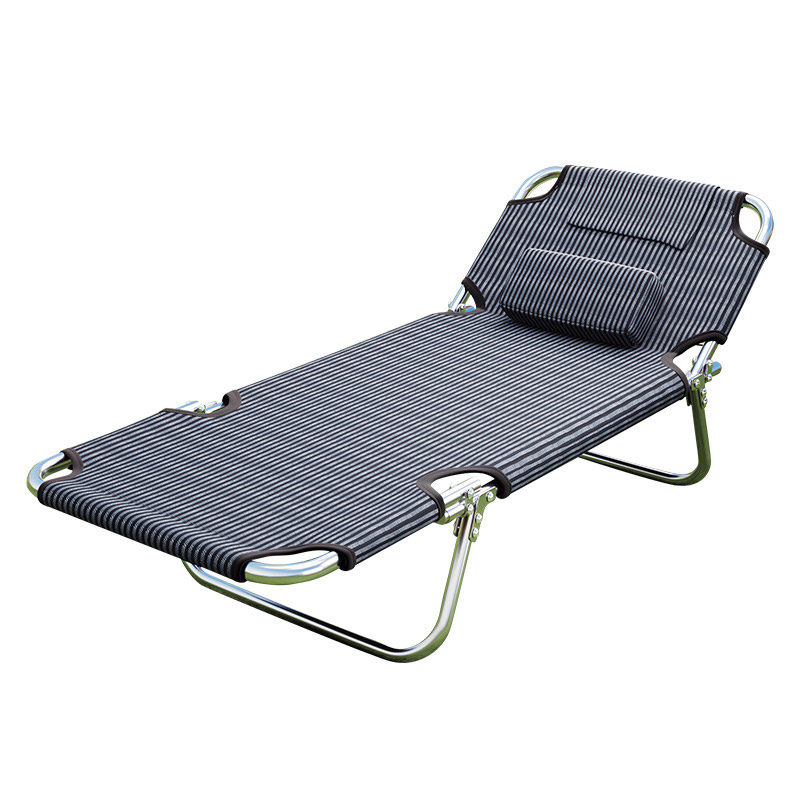 Outdoor folding bed, summer single camping, tri-fold marching bed, sitting, reclining, office folding lunch break bed